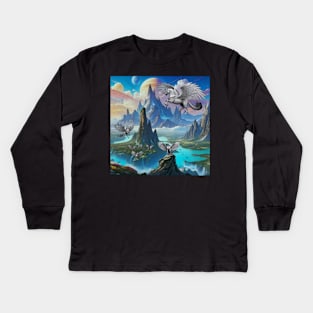 Astral Ivory Majesty Kids Long Sleeve T-Shirt